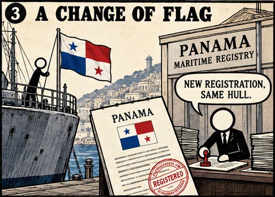 The ships are re-registered under the Panamanian flag